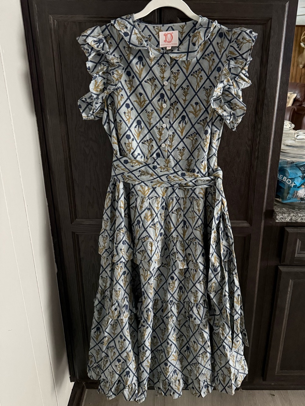 Victoria Dunn trellis dress size small